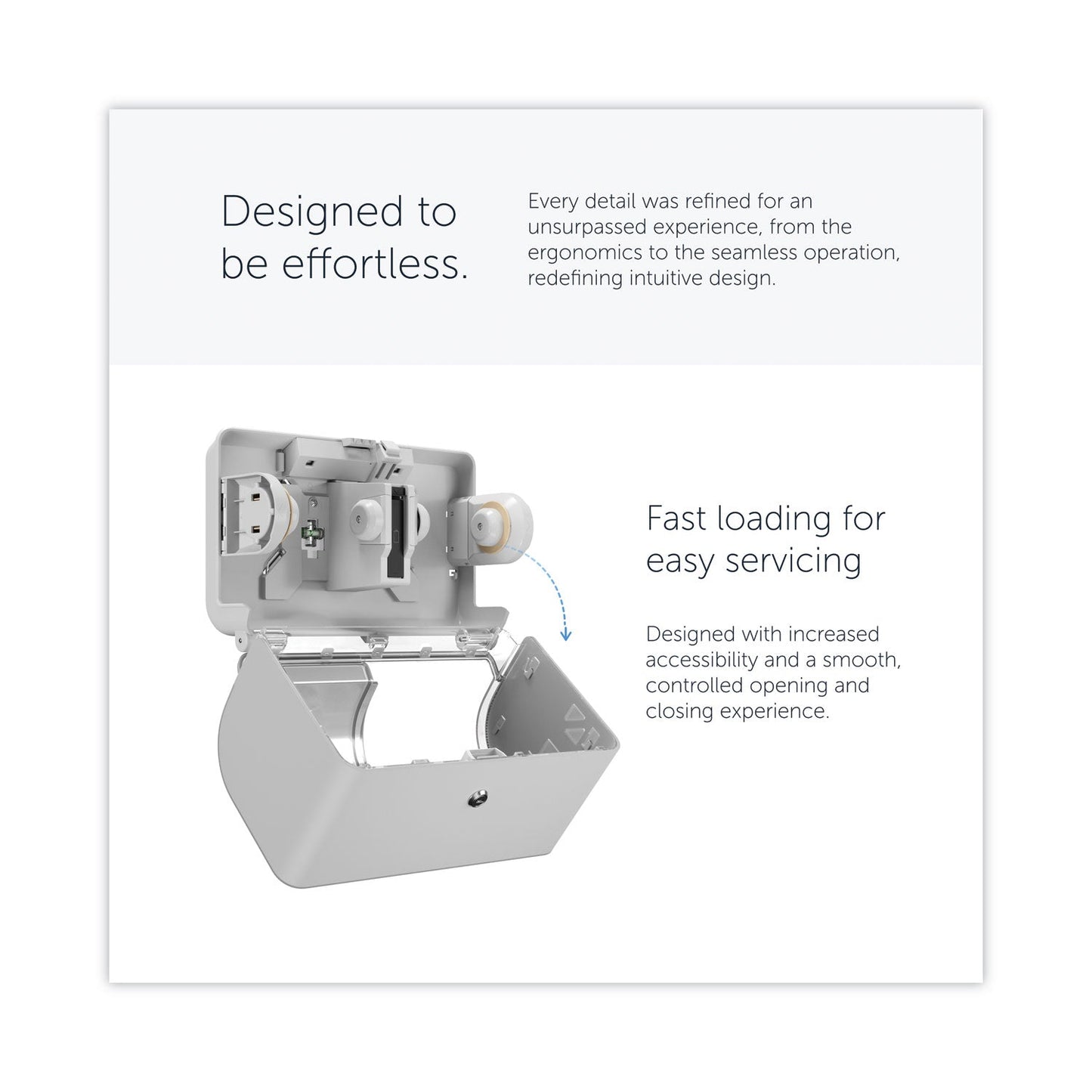 Kimberly-Clark Professional* ICON Coreless Standard Roll Toilet Paper Dispenser, 8.43 x 13 x 7.25, White Mosaic
