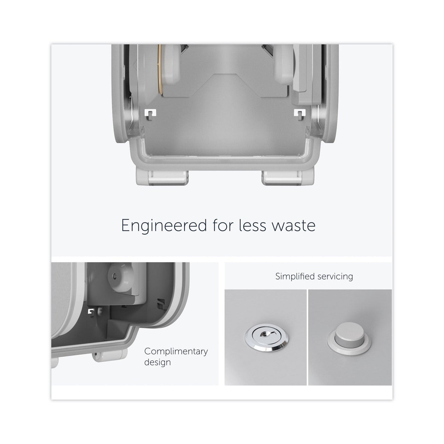 Kimberly-Clark Professional* ICON Coreless Standard Roll Toilet Paper Dispenser, 7.18 x 13.37 x 7.06, White Mosaic