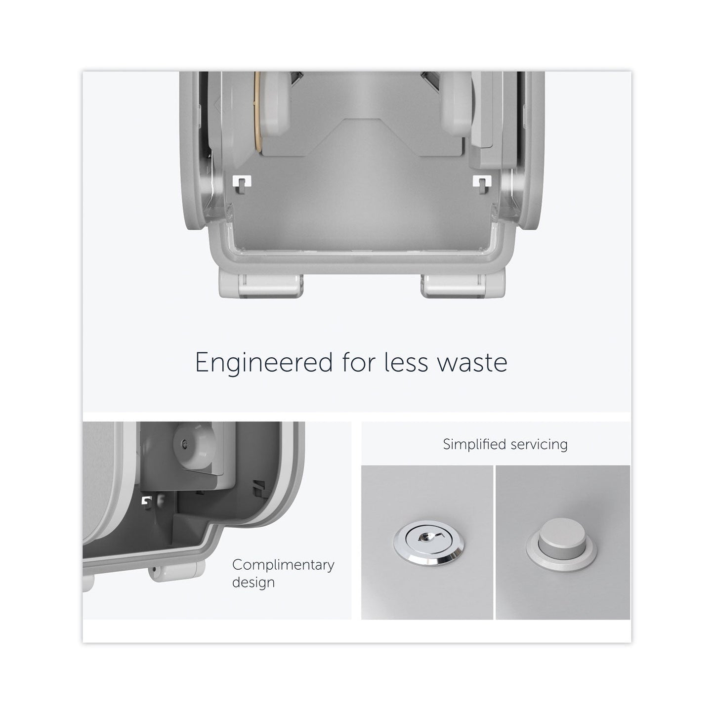 Kimberly-Clark Professional* ICON Coreless Standard Roll Toilet Paper Dispenser, 7.18 x 13.37 x 7.06, Silver Mosaic