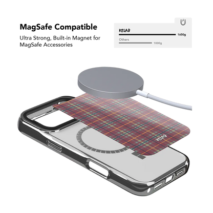 Mullberry Hue | Mauve & Teal Plaid iPhone Case