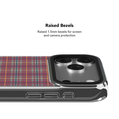Mullberry Hue | Mauve & Teal Plaid iPhone Case
