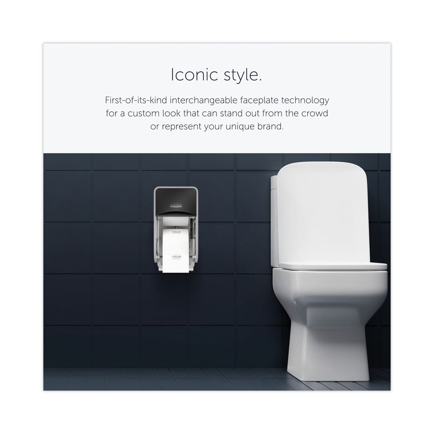 Kimberly-Clark Professional* ICON Coreless Standard Roll Toilet Paper Dispenser, 7.18 x 13.37 x 7.06, Black Mosaic