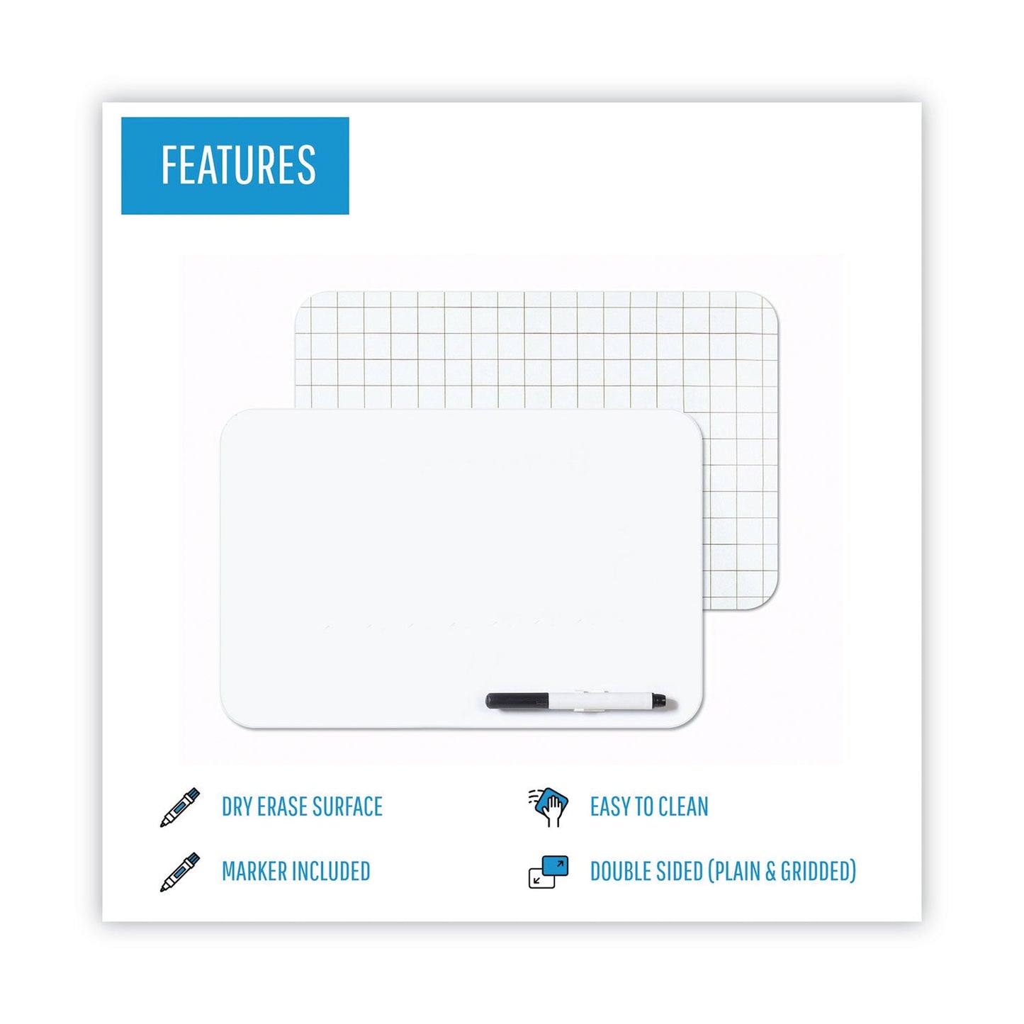 MasterVision Dry Erase Lap Board, 11 7/8 x 8 14, Frameless