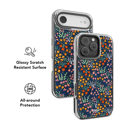 Midnight Meadow | Vibrant Wildflower iPhone Case