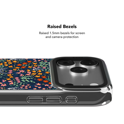 Midnight Meadow | Vibrant Wildflower iPhone Case