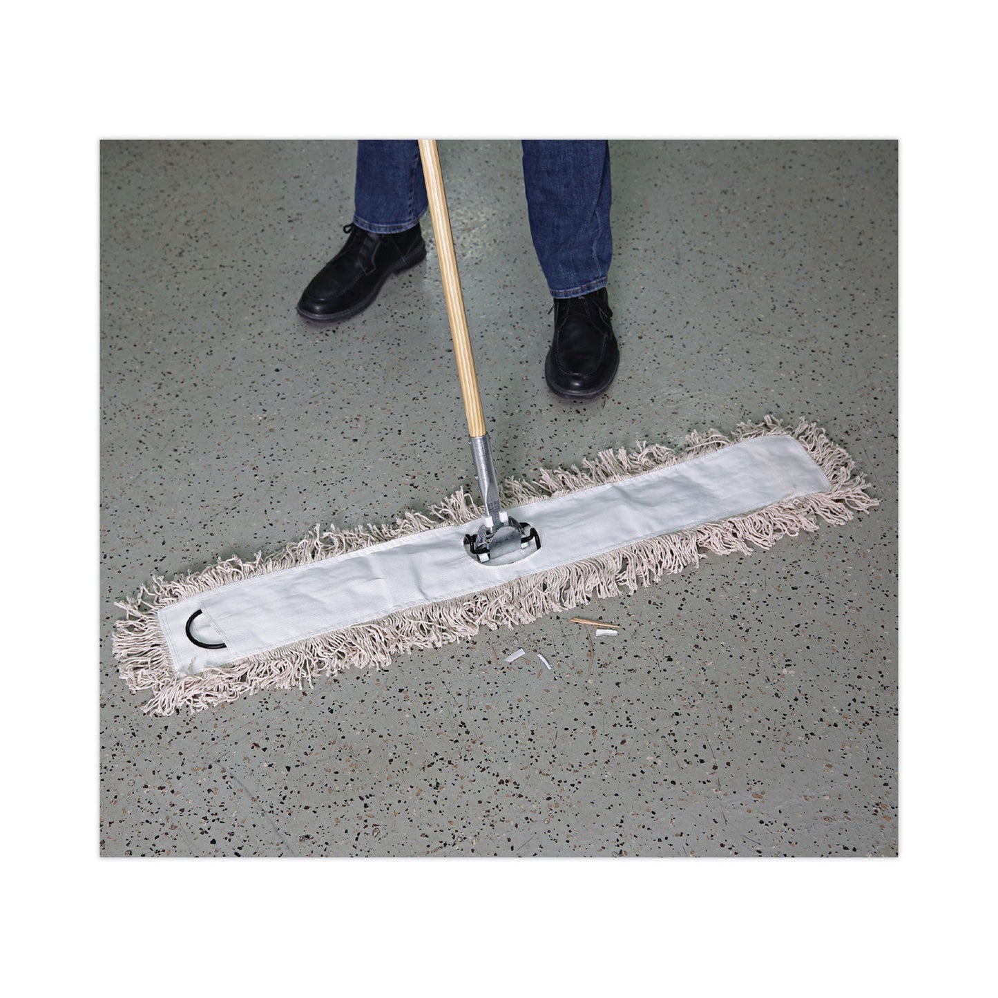 Boardwalk Mop Head, Dust, Cotton, 36 x 3, White