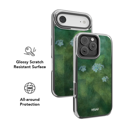 Misty Morning | Deep Green Floral iPhone Case