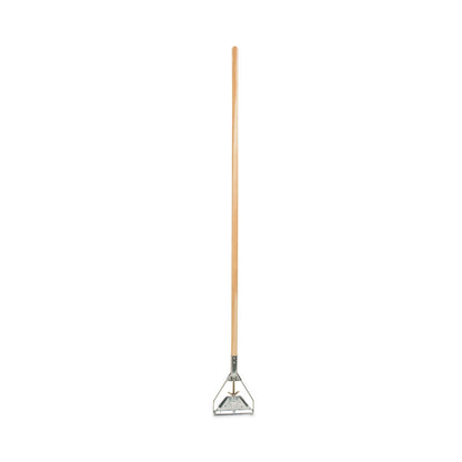 Boardwalk Quick Change Metal Head Mop Handle for No. 20 and Up Heads, 54" Wood Handle