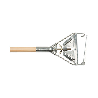 Boardwalk Quick Change Metal Head Mop Handle for No. 20 and Up Heads, 54" Wood Handle