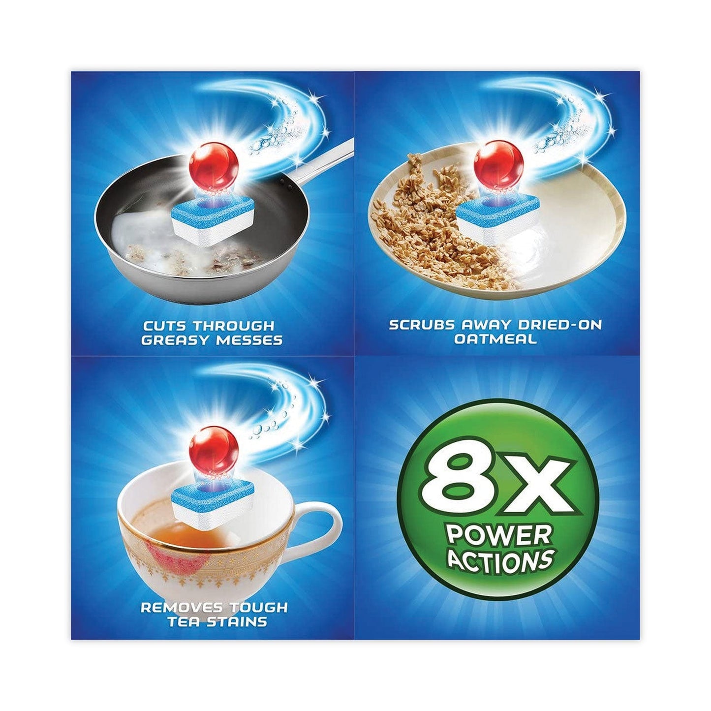 FINISH Powerball Dishwasher Tabs, Fresh Scent, 94/Box, 4 Boxes/Carton