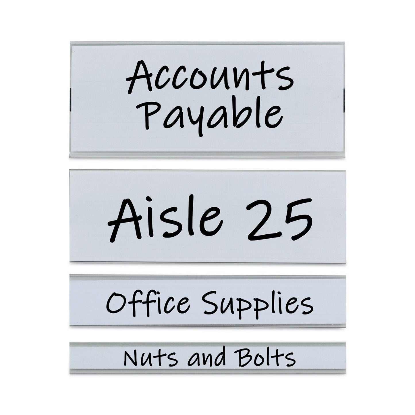 C-Line Clear Magnetic Label Holders, Side Load, 6 x 0.5, 10/Pack