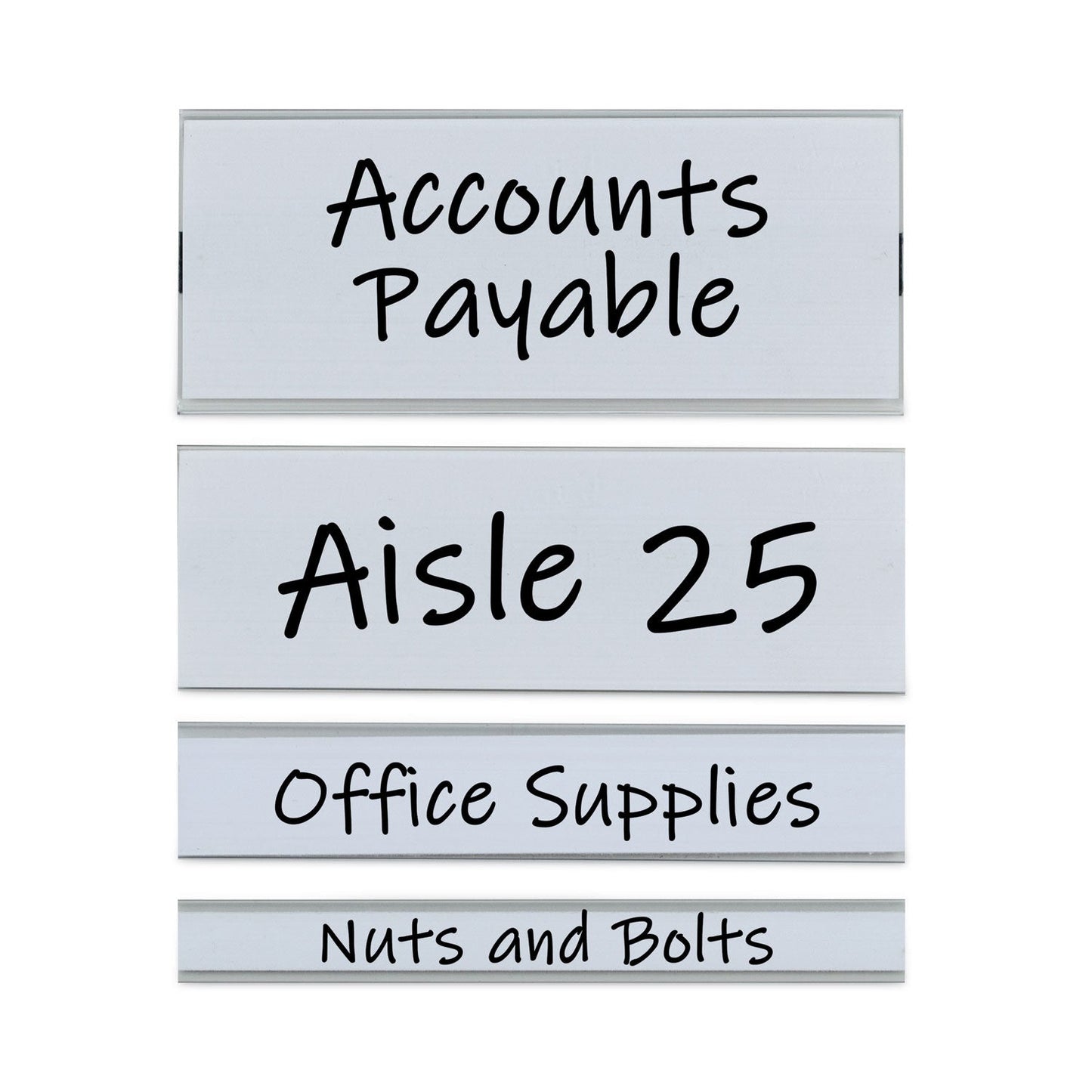 C-Line Clear Magnetic Label Holders, Side Load, 6 x 2, 10/Pack