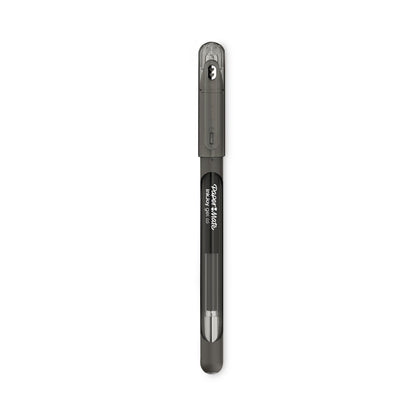 Paper Mate InkJoy Gel Pen, Stick, Medium 0.7 mm, Black Ink, Black Barrel, Dozen