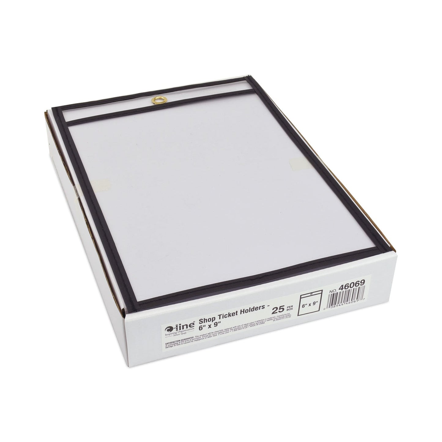 C-Line Shop Ticket Holders, Stitched, Both Sides Clear, 50 Sheets, 6 x 9, 25/Box