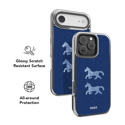 Pegasus Night | Blue Horse iPhone Case
