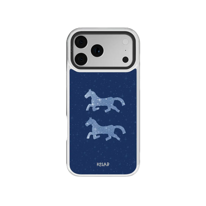 Pegasus Night | Blue Horse iPhone Case