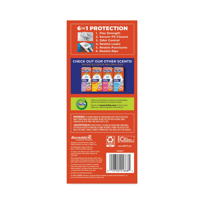 Hefty Ultra Strong Tall Kitchen and Trash Bags, 13 gal, 0.9 mil, 23.75" x 24.88", White, 40/Box