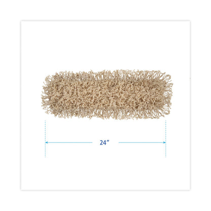Boardwalk Industrial Dust Mop Head, Hygrade Cotton, 24w x 5d, White