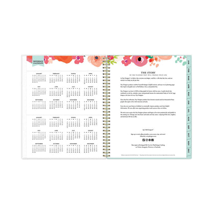 Blue Sky Day Designer Secret Garden Mint Frosted Weekly/Monthly Planner, 11 x 8.5, Multicolor Cover, 12-Month (Jan to Dec): 2023