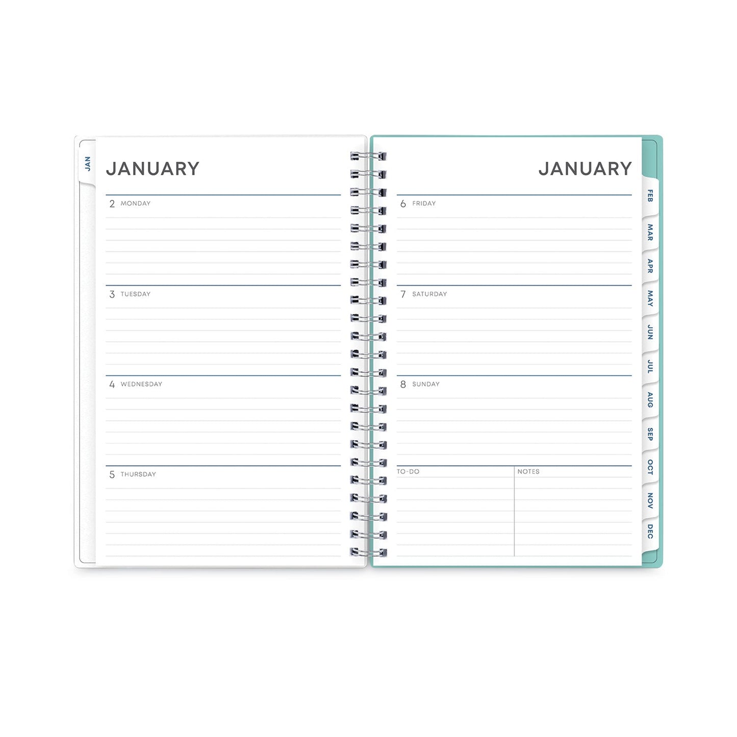 Blue Sky Chloe Frosted Weekly/Monthly Planner, Chloe Artwork, 8 x 5, Blue Cover, 12-Month (Jan to Dec): 2023