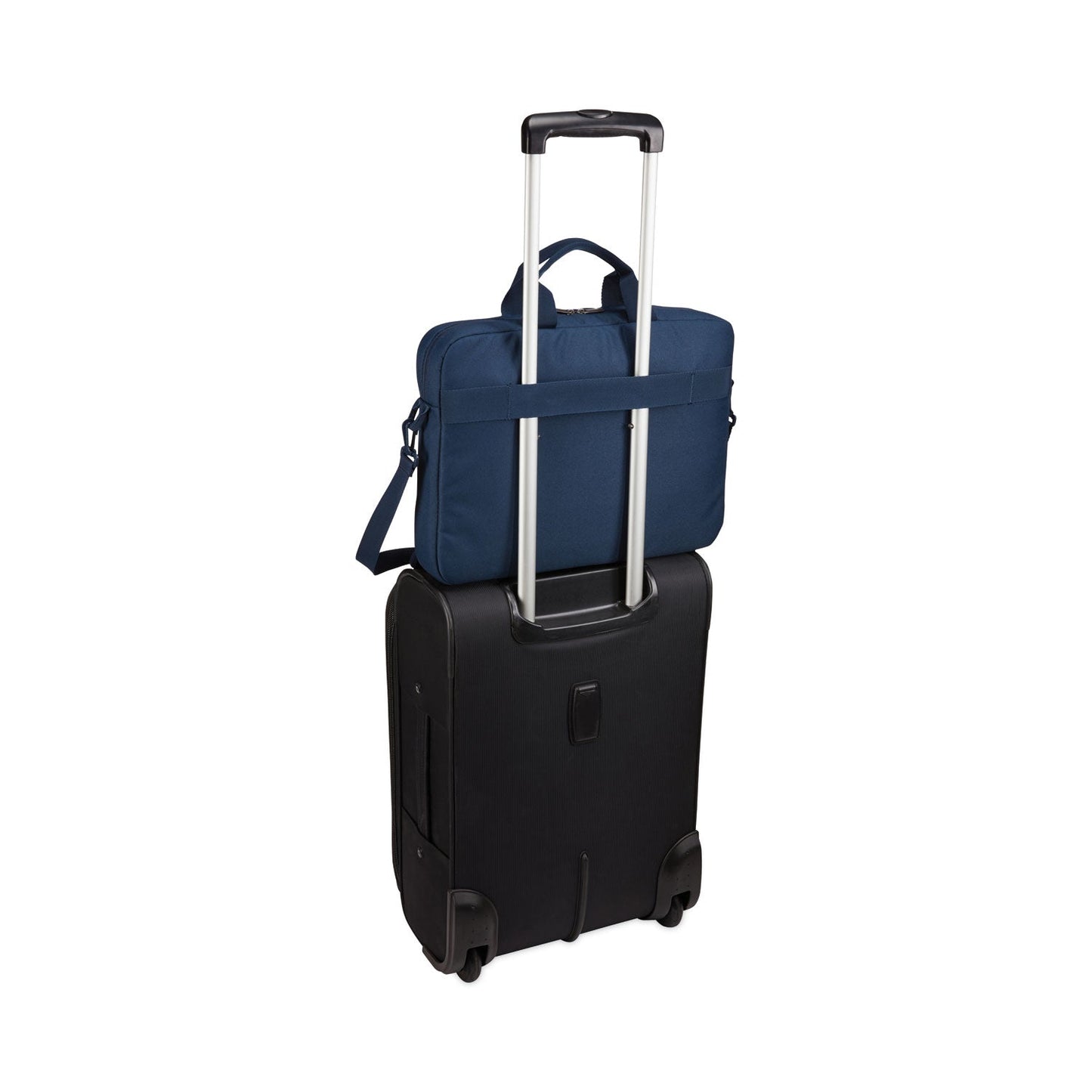 Case Logic Advantage Laptop Attache, Fits Devices Up to 14", Polyester, 14.6 x 2.8 x 13, Dark Blue