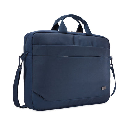 Case Logic Advantage Laptop Attache, Fits Devices Up to 14", Polyester, 14.6 x 2.8 x 13, Dark Blue