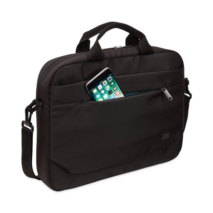 Case Logic Advantage Laptop Attache, Fits Devices Up to 14", Polyester, 14.6 x 2.8 x 13, Black
