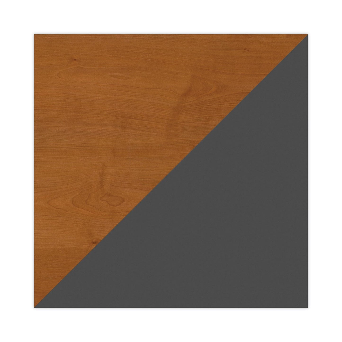 Bush Series C Collection Bow Front Desk, 71.13" x 36.13" x 29.88", Natural Cherry/Graphite Gray