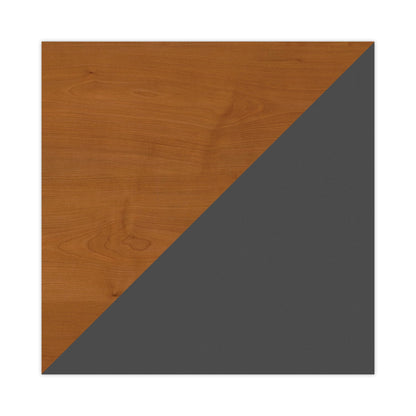 Bush Series C Collection Bow Front Desk, 71.13" x 36.13" x 29.88", Natural Cherry/Graphite Gray