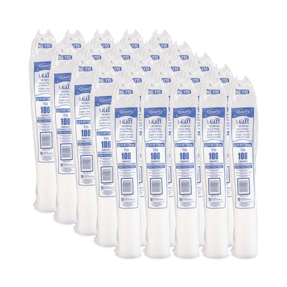 Dart High-Impact Polystyrene Cold Cups, 3.5 oz, Translucent, 100 Cups/Sleeve, 25 Sleeves/Carton