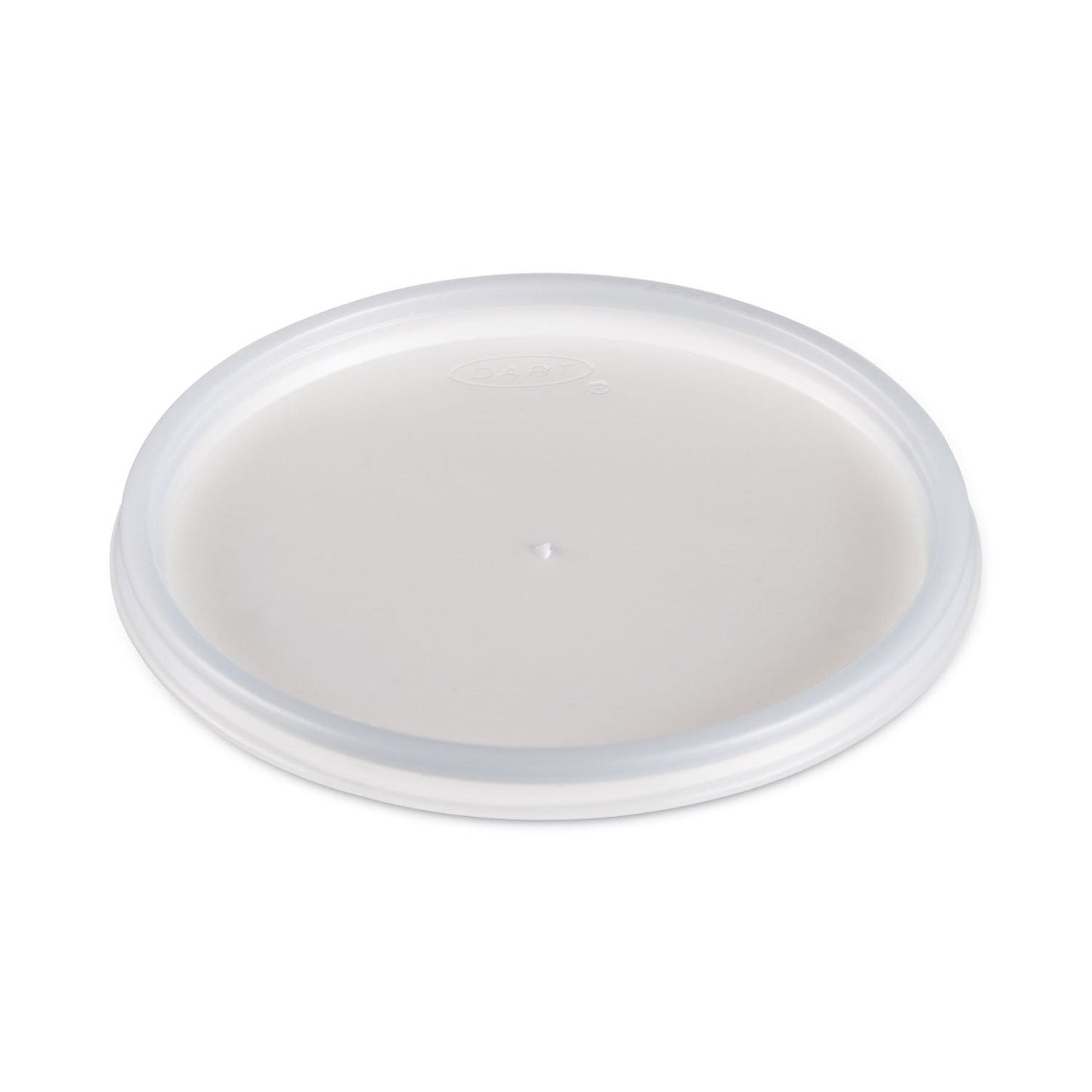 Dart Plastic Lids for Foam Cups, Bowls and Containers, Flat, Vented, Fits 6-32 oz, Translucent, 100/Pack, 10 Packs/Carton