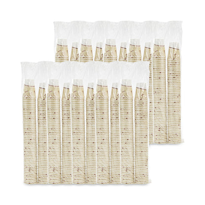 Dart Trophy Plus Dual Temperature Insulated Cups in Symphony Design, 12 oz, Beige, 1,000/Carton