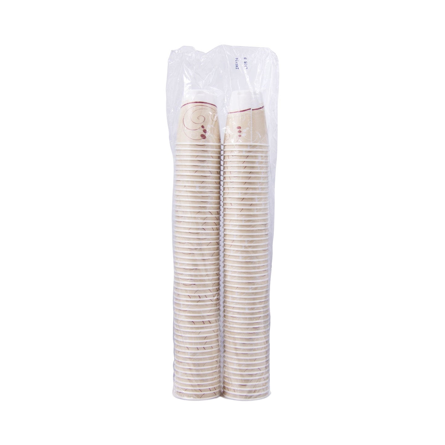 Dart Trophy Plus Dual Temperature Insulated Cups in Symphony Design, 8 oz, Beige, 1,000/Carton