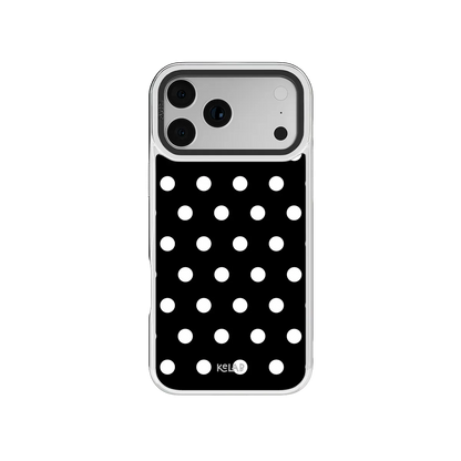 Domino Theory | Black and White Polka Dot iPhone Case