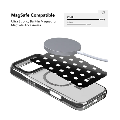 Domino Theory | Black and White Polka Dot iPhone Case