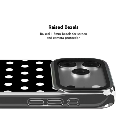 Domino Theory | Black and White Polka Dot iPhone Case