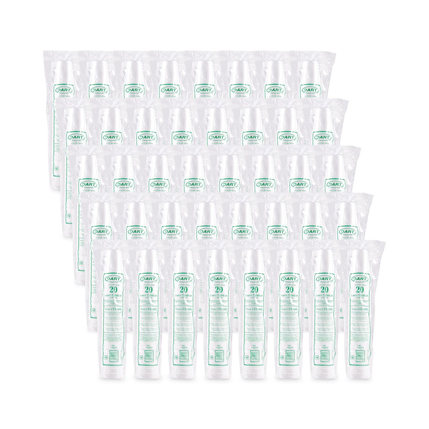 Dart Foam Drink Cups, 14 oz, White, 1,000/Carton