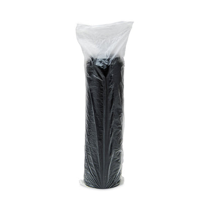 Dart Cappuccino Dome Sipper Lids, Fits 12 oz to 24 oz Cups, Black, 100/Pack, 10 Packs/Carton
