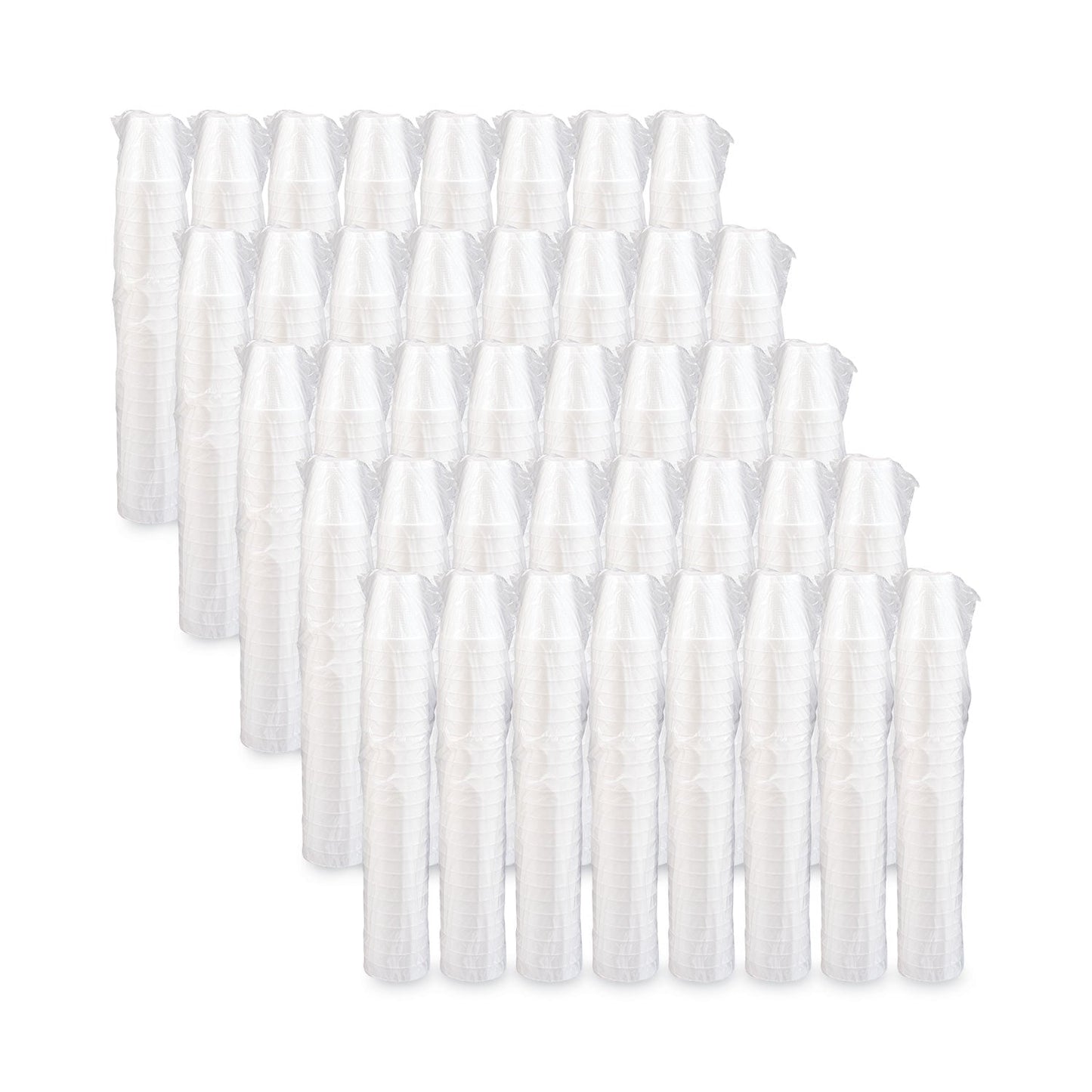 Dart Small Foam Drink Cup, 8 oz, White with Greek Key Design,  25/Bag, 40 Bags/Carton