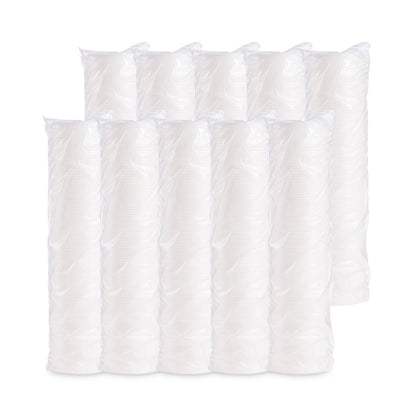 Dart Plastic Lids for Foam Containers, Vented, Fits 3.5-6 oz, White, 100/Pack, 10 Packs/Carton