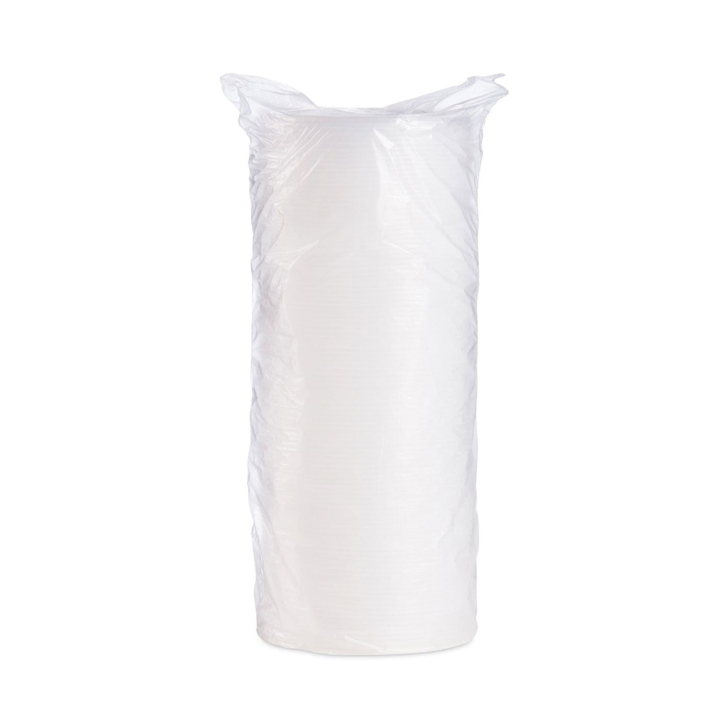 Dart Plastic Lids for Foam Cups, Bowls and Containers, Flat, Vented, Fits 6-32 oz, Translucent, 100/Pack, 10 Packs/Carton