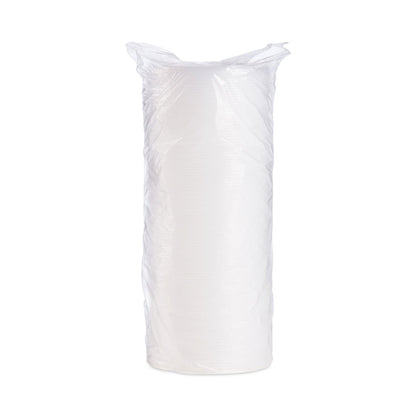 Dart Plastic Lids for Foam Cups, Bowls and Containers, Flat, Vented, Fits 6-32 oz, Translucent, 100/Pack, 10 Packs/Carton