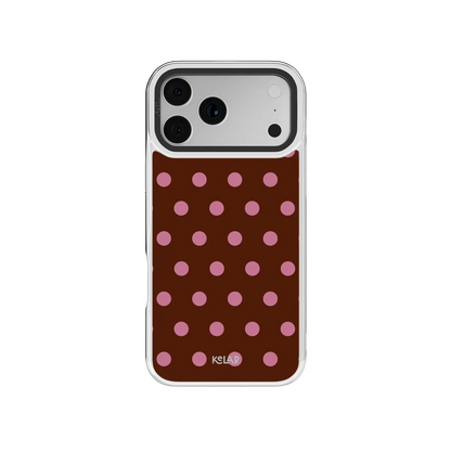 Velvet Pop | Burgundy Polka Dot iPhone Case
