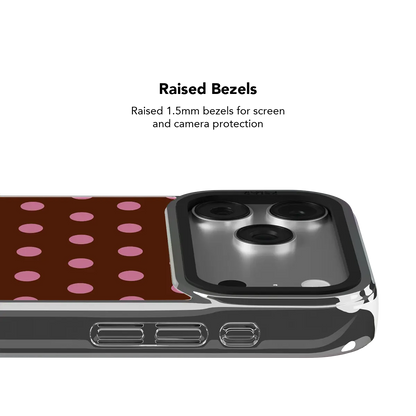 Velvet Pop | Burgundy Polka Dot iPhone Case