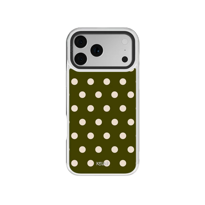 Urban Sage | Olive Polka Dot iPhone Case