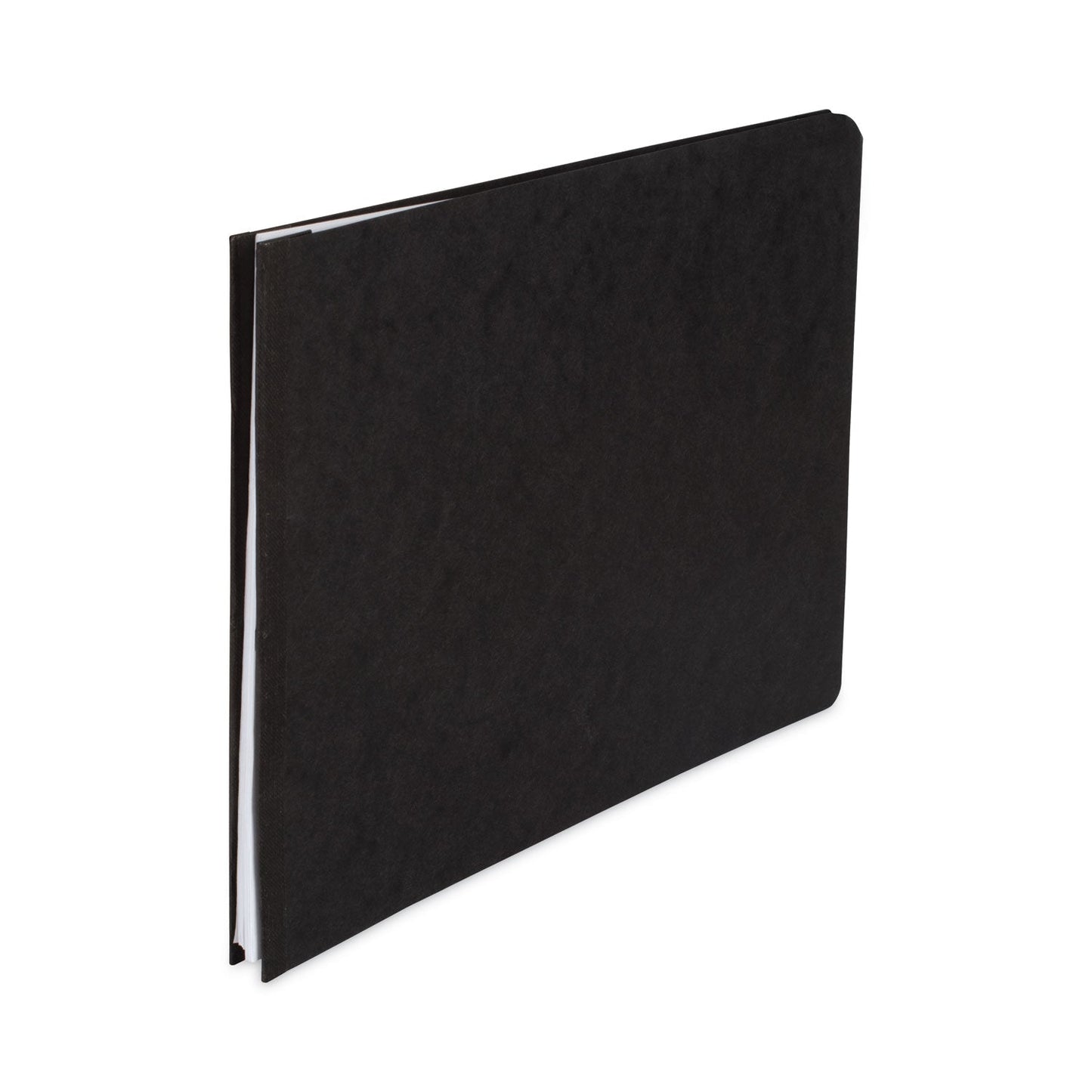 ACCO PRESSTEX Report Cover with Tyvek Reinforced Hinge, Top Bound, Two-Piece Prong Fastener, 2" Capacity, 8.5 x 11, Black/Black