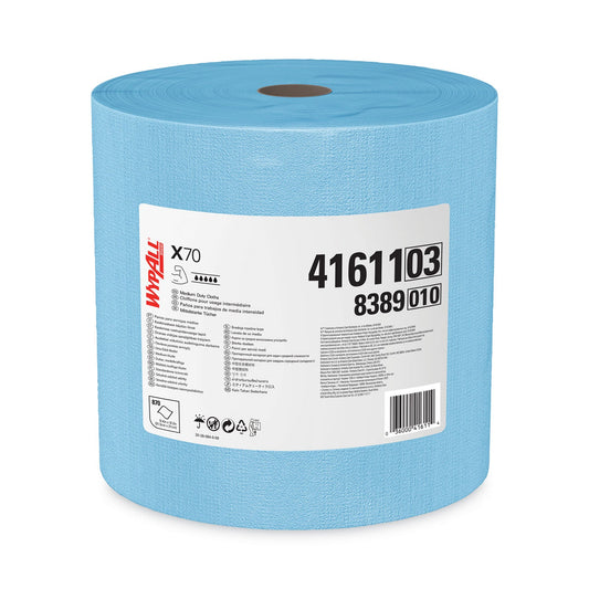 WypAll X70 Cloths, Jumbo Roll, 12.4 x 12.2, Blue, 870/Roll
