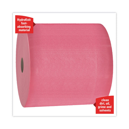 WypAll Power Clean X80 Heavy Duty Cloths, Jumbo Roll, 12.4 x 12.2, Red, 475 Wipers/Roll