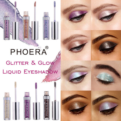 PHOERA Magnificent Metals Glitter and Glow Liquid Eyeshadow pick from 12 Colors