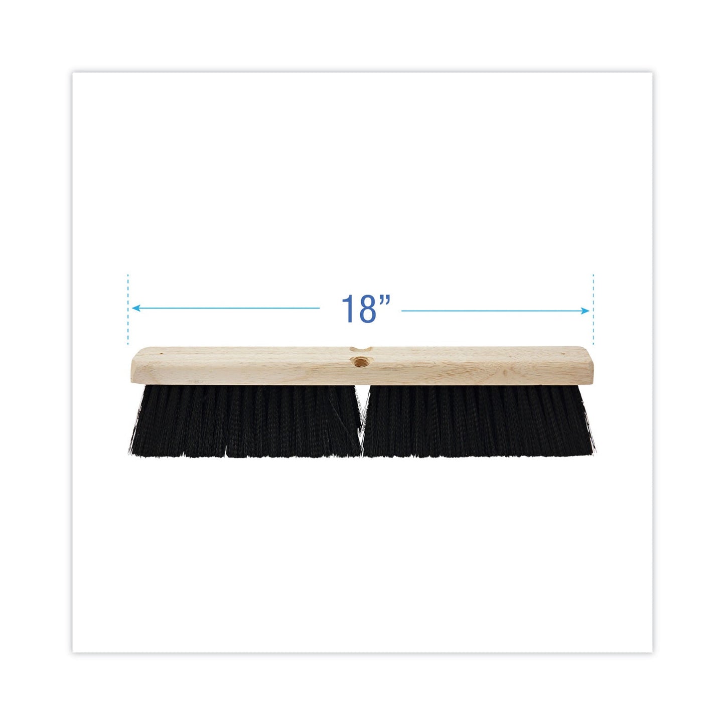 Boardwalk Floor Brush Head, 3" Black Medium Weight Polypropylene Bristles, 18" Brush